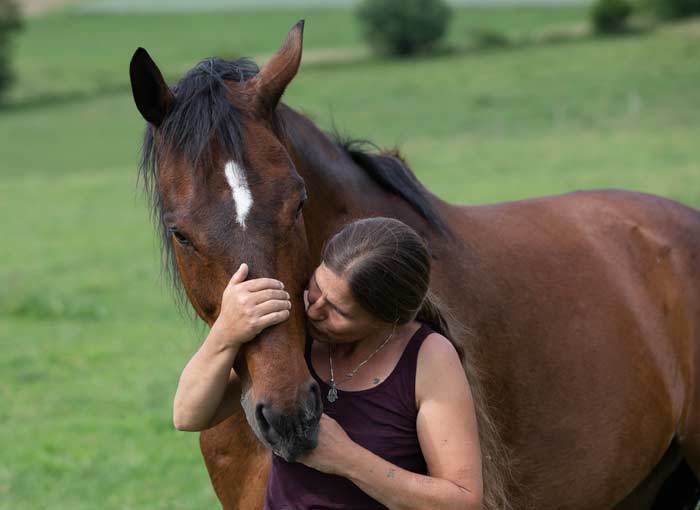 Jeanette Karlen mit Pferd